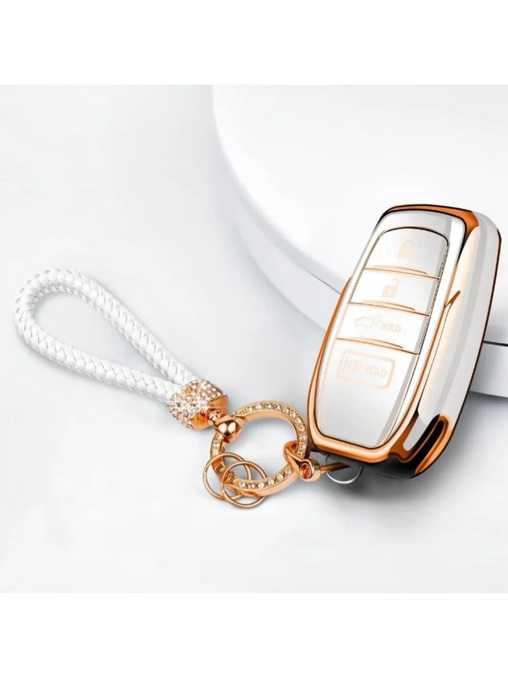 Stylish Diamond TPU Key Fob Cover - 360° Protection for Toyota Models